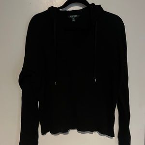 Ralph Lauren Black Jersey Hoodie